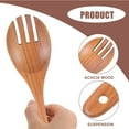 thumbnail image 2 of 2 Pieces Acacia Salad Fork Wood Serving Utensils Spork Household, 2 of 6