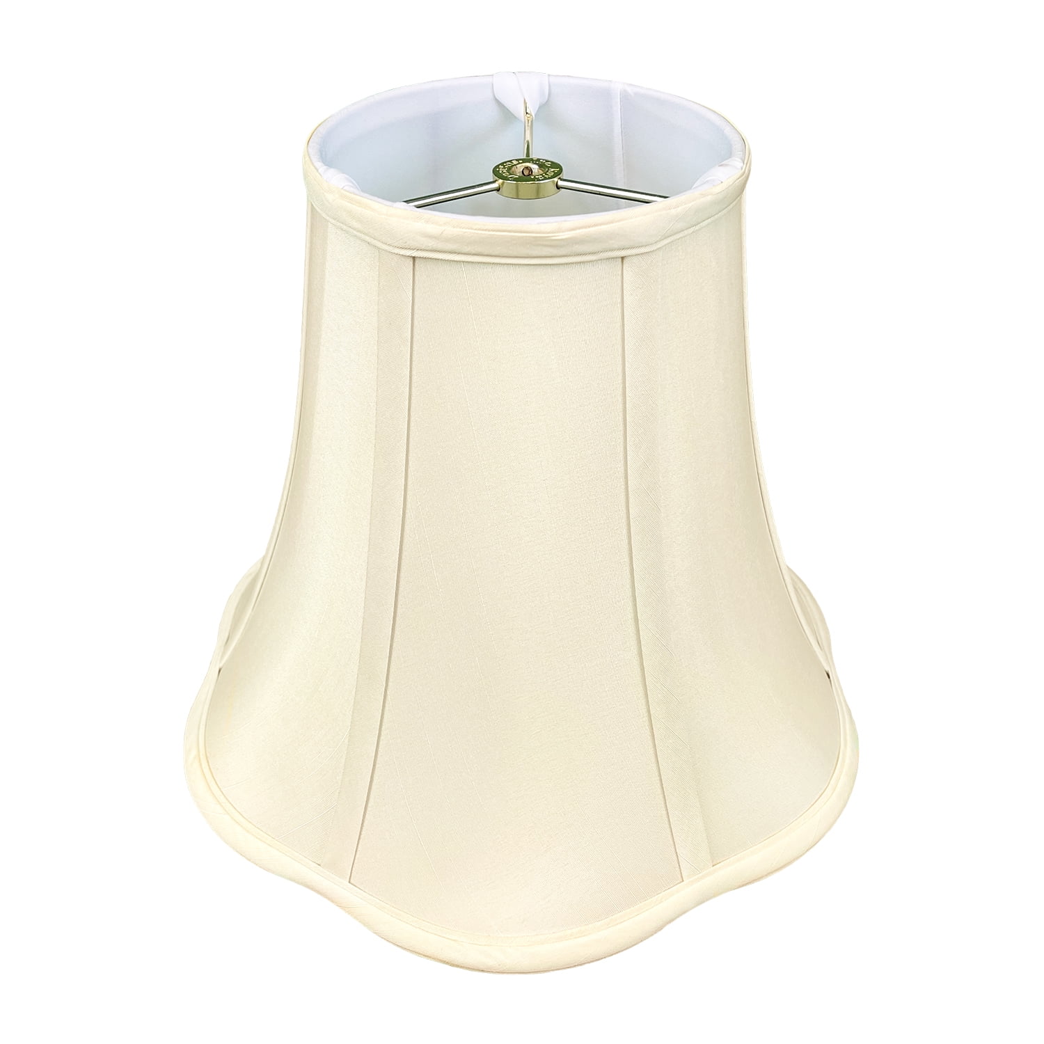 Royal Designs Bottom Scalloped Bell Lamp Shade in Beige, 7" x 14" x 11.