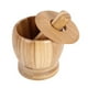 thumbnail image 1 of EeaseMX Juego de mortero y maja de bambú para prensar ajos, molinillo de alimentos para el hogar, accesorios de cocina para el hogar, restaurante, cocina con tapa (color tronco, tamaño grande), 1 of 7