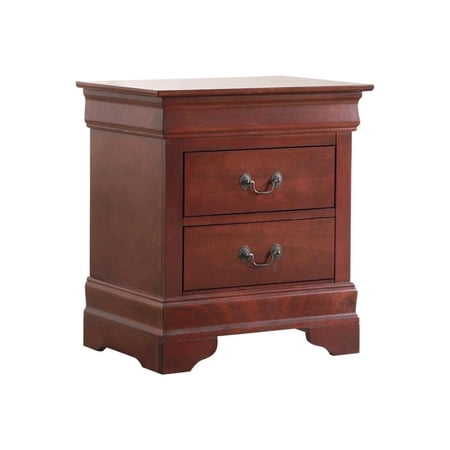 Nightstand - 2 Drawer Bedside Table with Traditional Design - Durable Storage for Bedroom Essentials - 22 x 16 x 24