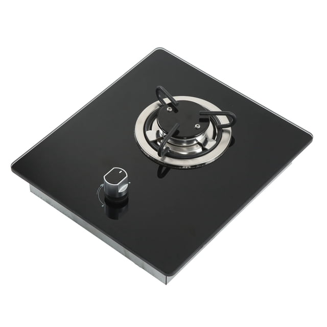 KIMISS RV Gas Stove 290x325mm Tempered Glass Panel 1.8Kw Power Free Fire Adjustment For Yacht Boat Kitchen