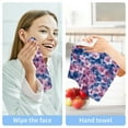 thumbnail image 3 of Wobogo Fluffy Flowers Square Cotton Towel Set of 2 Soft and Skin-friendly with Good Absorbency 12×12in, 3 of 9