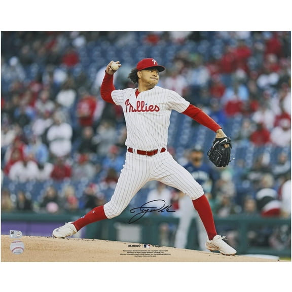 Taijuan Walker Philadelphia Phillies Autographed 16" x 20" White Jersey Pitching Photograph - Fanatics Authentic Certified