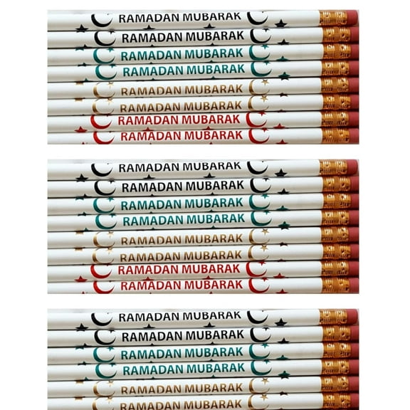 Ramadan Pencils[24 Pack] Ramadan Mubarak  Favors Ramadan Gifts Ramadan Decoration Eid Gifts Islamic Gifts 123