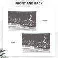 thumbnail image 2 of Zufioo Piano Keys With Musical Notes Print DuPont Paper Portable Toiletry Bag, 8.9x6.5 inch Zippered Hand-held Paper Cosmetic Bag Storage Tool Kit, 2 of 7