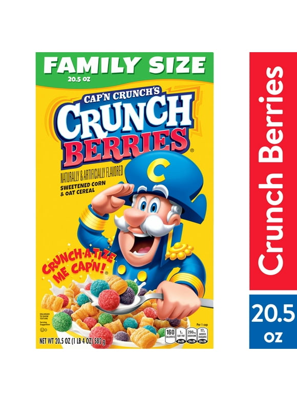 Cap'n Crunch's Crunch Berries, Kids Breakfast Cereal, 20.5 oz Box