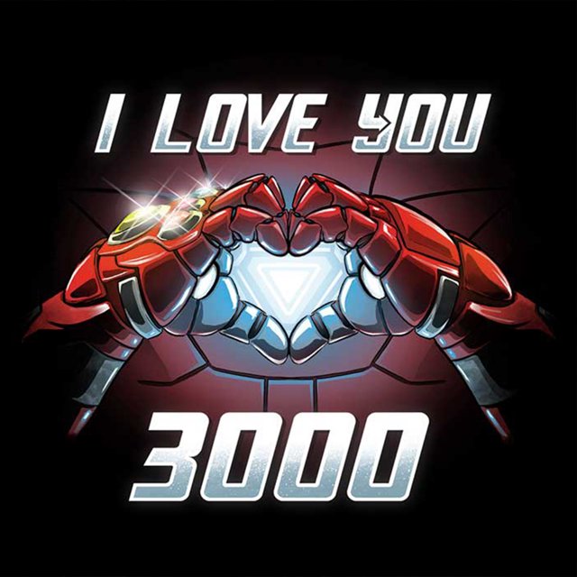 (w4144) Silueta Completa Diamantes Te Amo 3000 Iron Man Película Y Serie Televisión Resina 40*40CM