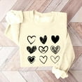 thumbnail image 2 of VBARHMQRT Chandails pour Femmes Chandails de la Saint-Valentin pour Femmes Chandail Graphique Cœur d'Amour Chandail à Enfiler d'Hiver Col Rond Manches Longues Chandails, 2 of 4