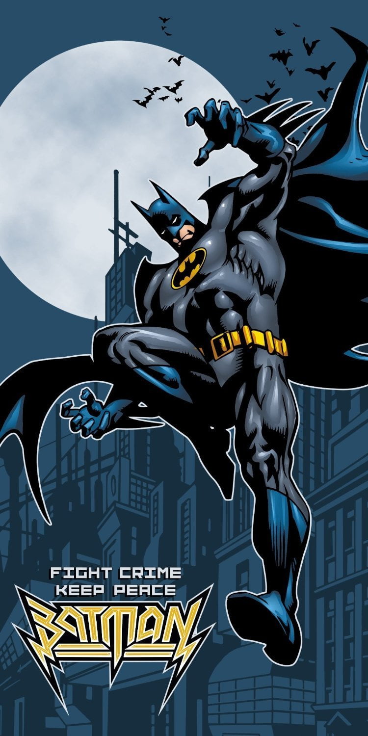 Licensed Batman Emblem Fiber Reactive Bath/Beach Towel 30x60 Inches DC Comics 