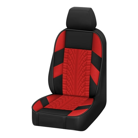 AUTOYOUTH Car Seat Covers Front Seats Only 1PC - Breathable Bucket Seat Covers with Removable Headrest Universal Fit For Vans, SUVs, Trucks...(Red Color)