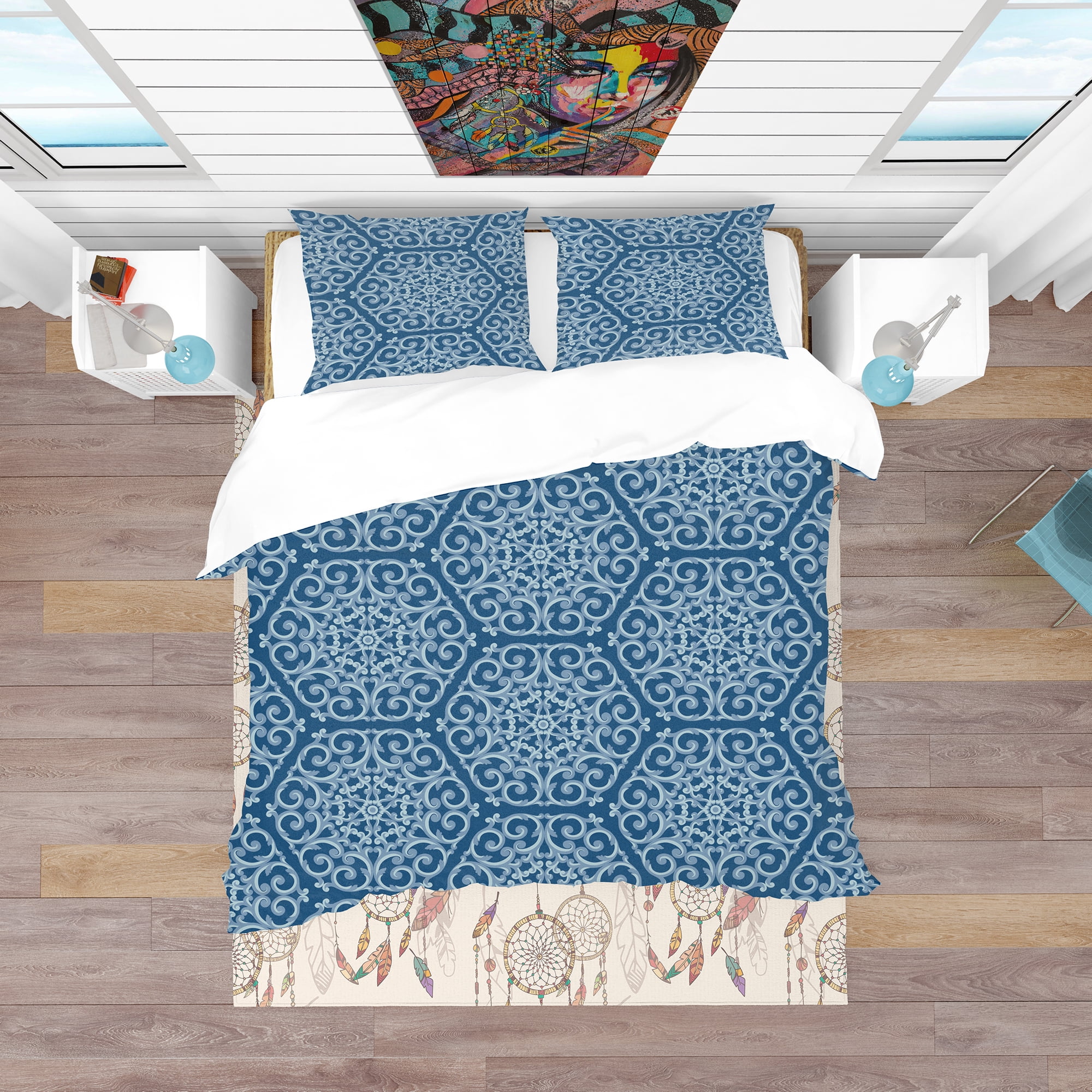 Designart 'Vintage Pattern' Vintage Duvet Cover Set