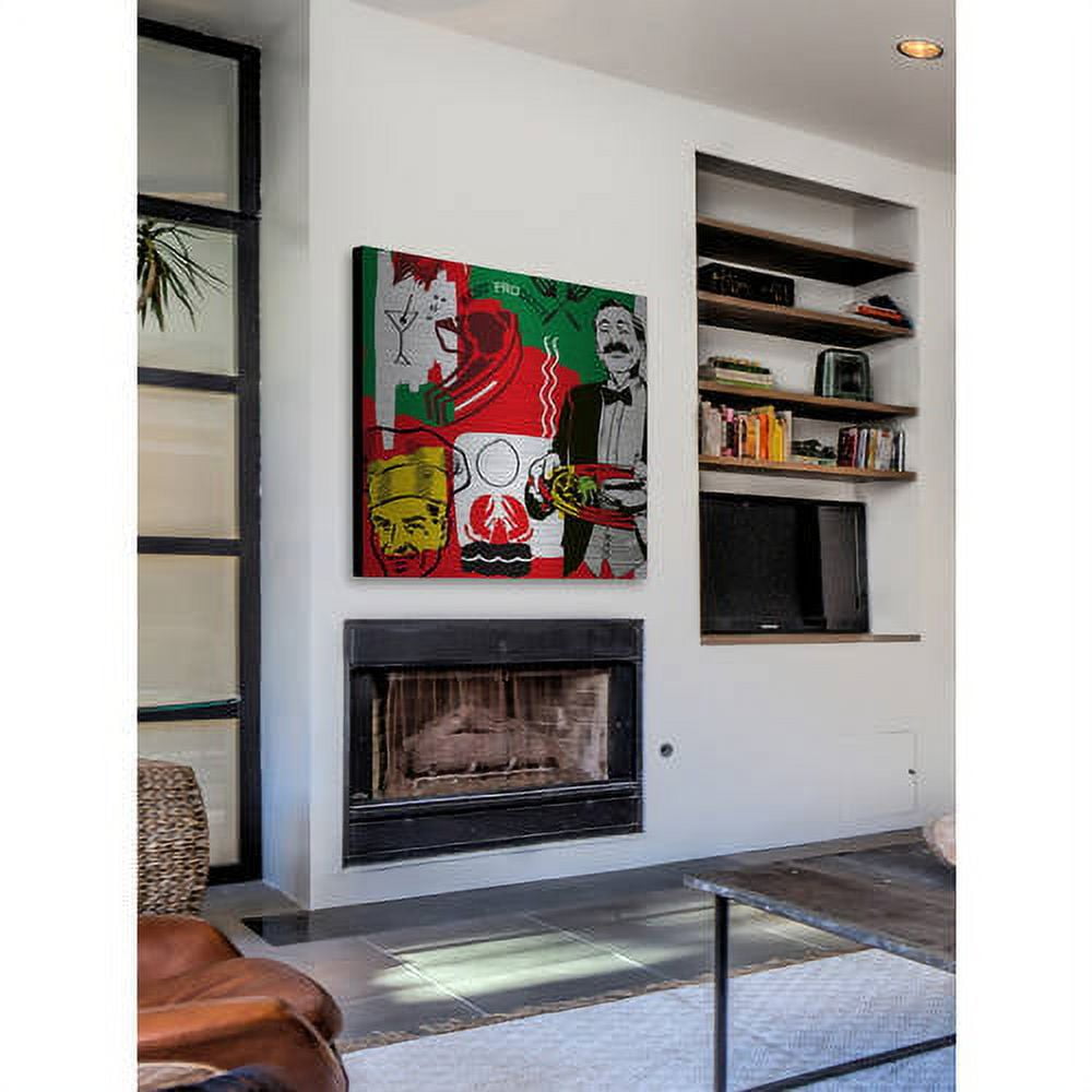Marmont Hill "Dinner" by Josh Ruggs Painting Print on Brushed Aluminum