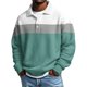 thumbnail image 3 of Mens Manga Larga Vintage Impresión Botón Abajo Turndown Cuello Camisa para Verano Desgaste Casual, 3 of 5