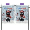 thumbnail image 2 of Hello Winter Scottish Terrier Smiling in Red Scarf Hat Welcome Christmas Garden Flag 12x18in Double Sided Scottie Dog Lover Gifts Outdoor Decor - 00017, 2 of 5