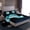 Cyan Black, variant on jejeloiu Watercolor Baseball Cream Full Size Sheets,Kids Ball Sport Bed Sheets For Teens 4-Piece