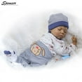 thumbnail image 3 of Spencer 20" Soft Silicone Reborn Black Baby Dolls Realistic Looking Newborn Toddler Boy Doll Birthday Xmas Gift, 3 of 8