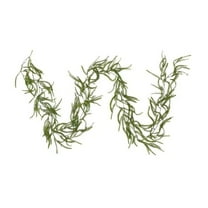 chaungfeng Artificial Pine Garland, 9ft Norfolk Greenery, for Mantle, Wall, Indoor Outdoor Christmas Decor