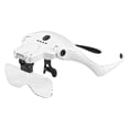 thumbnail image 1 of TFixol Bandeau Réglable avec 4 Lumières LED, 5 Lentilles Acryliques Interchangeables, Rechargeable par USB, Blanc (9892B2C1), 1 of 7