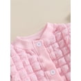 thumbnail image 6 of Suealasg Little Girls Fall Jacket Clothes 6M 1T 2T 3T 4T Kids Long Sleeve Crew Neck Button Closure Patchwork Coat Tops Autumn Casual Outwear Clothing for Toddler Baby Girls, 6 of 9