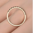 thumbnail image 3 of Sapphire CZ Diamond Wedding Band Half Eternity Matching Ring Anniversary 925 Sterling Silver Yellow Gold Plated Gemstone Jewelry For Women Gift, 3 of 5