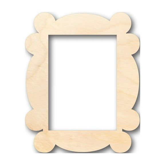 Unfinished Wood Picture Frame Shape - Craft - up to 46" DIY 8" / 1/2"