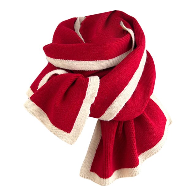 Bufanda gruesa para hombre y mujer, regalo grueso de 69 pulgadas, accesorios de disfraz, chal Rojo