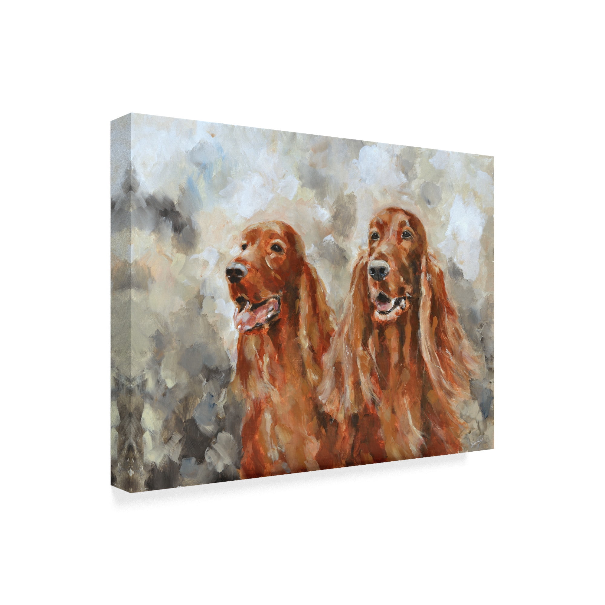 Trademark Fine Art 'Two Irish Setters' Canvas Art by Solveiga