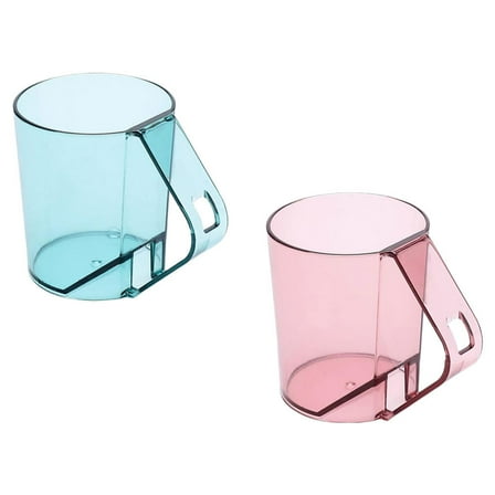 IBASETOY 2Pack Bathroom Toothbrush Organizers for Kids Red Plastic Daily Use