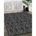thumbnail image 3 of Ahgly Company Machine Washable Indoor Square Transitional Charcoal Black Area Rugs, 7' Square, 3 of 7