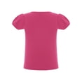 thumbnail image 3 of Zaldita Kids Girls Solid Color Basic T-shirts Cotton Round Neck Short Sleeve Blouse Tee Tops Hot Pink 6-12 Months, 3 of 5