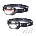 thumbnail image 1 of Lighting Ever Linterna frontal LED recargable, 2 paquetes, lámpara frontal superbrillante con 5 modos para equipos esenciales de camping y senderismo, linterna frontal impermeable IPX4 con luz roja, c, 1 of 5