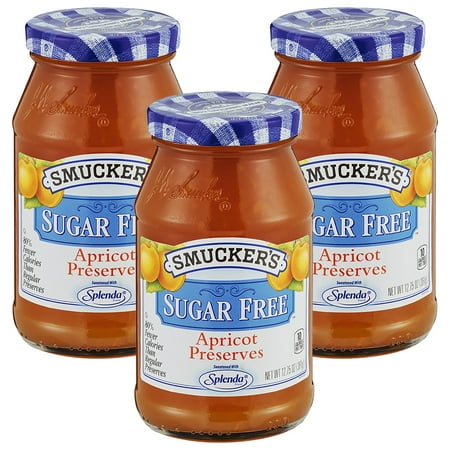 - (3 Pack) Smucker's Sugar Free Apricot Preserves, 12.75 oz