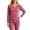 Hot Pink, variant on Women's Plus Size thermal Underwear Top Fleece Lined V Neck Long Sleeve Warm Base Layer Shirt Soft Comfy Cold Weather Top for Loungewear Daily Wear Red