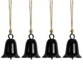 thumbnail image 5 of 4 Pcs Cow Bells Christmas Decor, Black Rustic Bells with Jute Rope, Large Vintage Bells, Decorative Bells for Christmas Decorations, 5 of 8