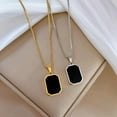 thumbnail image 4 of Clearance Now! Fashion Square Necklace For Women Korean Black Geometric Necklace New V7G4, 4 of 8