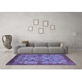 thumbnail image 3 of Ahgly Company Indoor Round Oriental Blue Industrial Area Rugs, 5' Round, 3 of 4