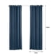 thumbnail image 2 of Cortinas Opacas con Ojalillos Azul Marino, Par de 134x270 cm, Bloqueo Total de Luz, 2 of 6