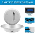 thumbnail image 2 of Motorized Rotating Display Stand, 7.87Inch,Mirror Covered 360 Degree Turntable Display Stand for Photography (White), 2 of 5
