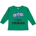 thumbnail image 3 of Inktastic I Love Colorado Columbine Flowers Boys or Girls Long Sleeve Toddler T-Shirt, 3 of 5