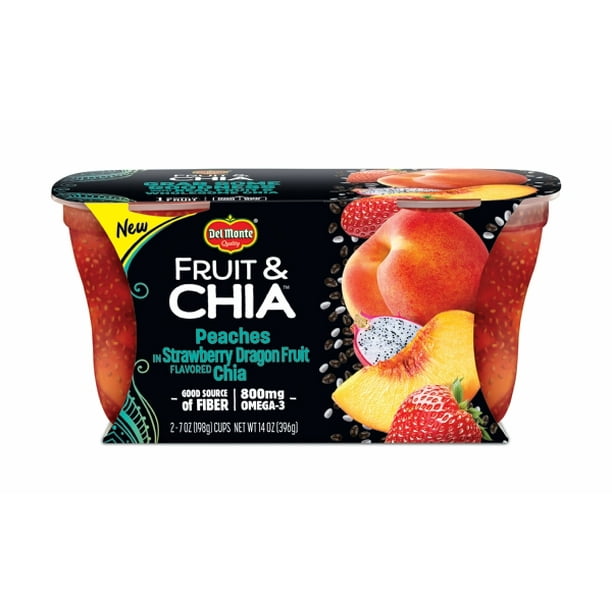 (2 Cups) Del Monte Fruit & Chia Peach in Strawberry Dragonfruit Chia, 7