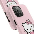thumbnail image 2 of iPhone Tough Case Hello Kitty Heart Pink Bowtie Pattern Cute Candy Kawaii - iPhone 15 Pro Max, 2 of 6