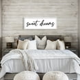 thumbnail image 6 of MODE HOME Sweet Dreams Wall Decor Above Bed 42''×15'' Large Bedroom Sign Farmhouse Wood Framed Master Bedroom Guest Room Decoration (White), 6 of 9