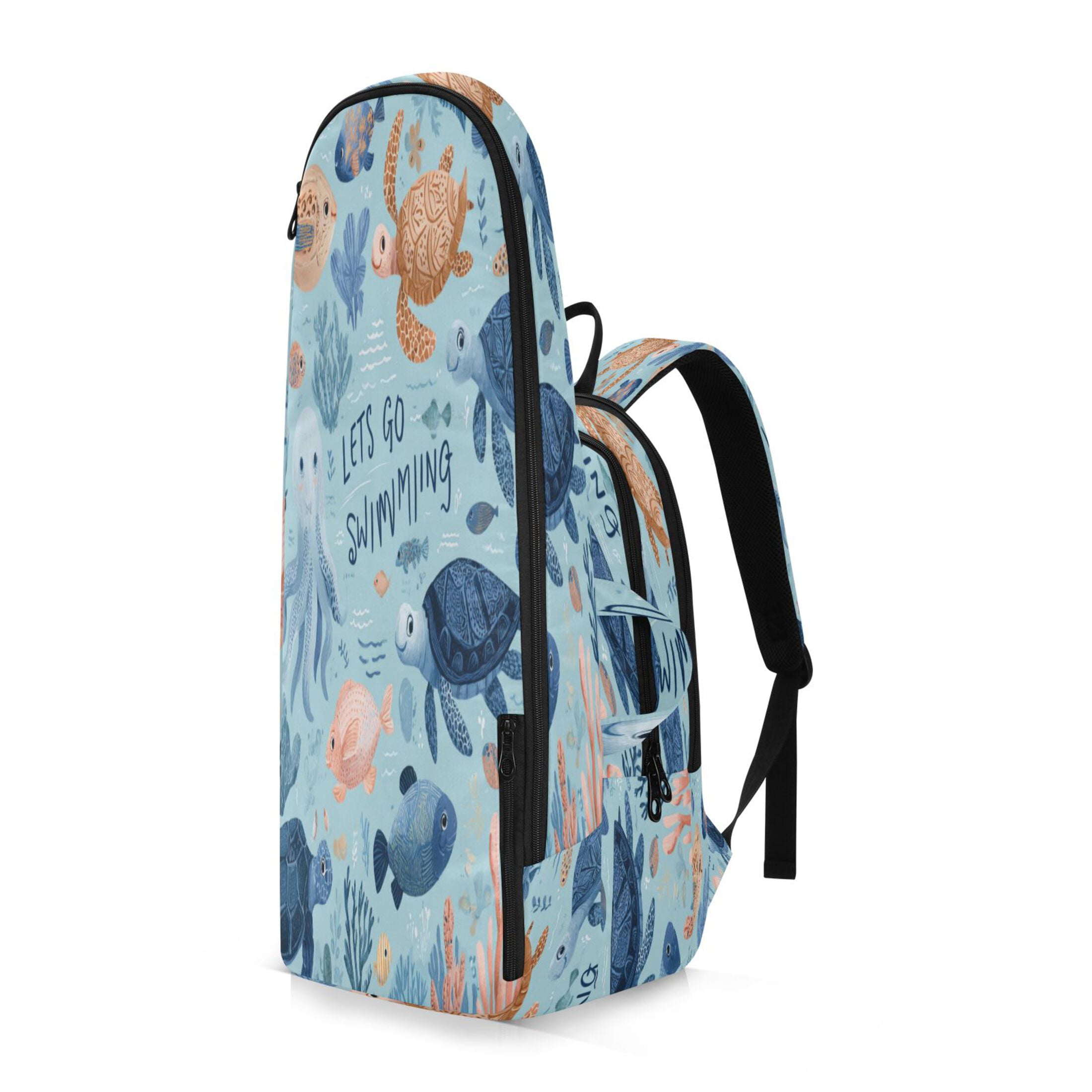 2 Racquet Holder Tennis Backpack Tennis Racket Covers Gym Bags Sea Creatures