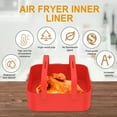 thumbnail image 3 of 2Pcs Air Friteuse Pot de Silicone avec Poignée Réutilisable Air Friteuse Doublure Cuisson Carré Poêle Air Friteuse Panier en Silicone pour Air Friteuse 7 Pouces, 3 of 7