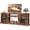 Rustic Brown, variant on GALAXHERO Farmhouse TV Stand for 75 inch TV Entertainment Center with Storage Cabinets Mid Century Modern TV Console for Living Room, Bedroom, Black