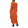 thumbnail image 2 of Vince Camuto Apparel Women's L/S V Neck Maxi Dress W Cf Btns Orange , L Reg US, 2 of 2