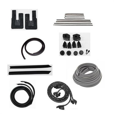 2 Door Hardtop Rear Window - 1967 Nova 2 Door Hardtop Weatherstrip Kit, OEM Windowfelts