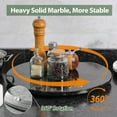 thumbnail image 6 of Marble Lazy Susan, 16 in Lazy Susan Turntable Organizer for Cabinet Pantry Kitchen Countertop Fridge Bathroom Makeup Vanity Countertop - Black, 6 of 8