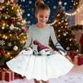 thumbnail image 2 of SuTry Girls Christmas Printed Long Sleeve Twirly Skater School Recital Dress Long Sleeve Round Neck Dress for Kids 4-15 Years(Multicolor#1,14-15 Years), 2 of 5