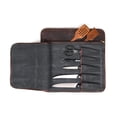 thumbnail image 4 of Cuir Tolredo, Iris, Gris Anthracite, Rouleau de Couteaux en Cuir, 4 of 6